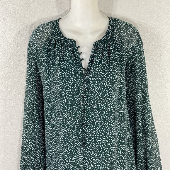 Joie Green Arctic Animal Spot Balloon Long Sleeve Dress XXL RR8 - Picture 4 of 13